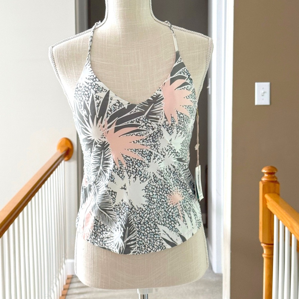 Carve Designs Hayes‎ Tankini Tropical Palm Coco Beach Print Top Strappy Back XS